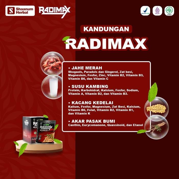 

Kopi Herbal Radimax 10 Sachet / Box Halal Bpom