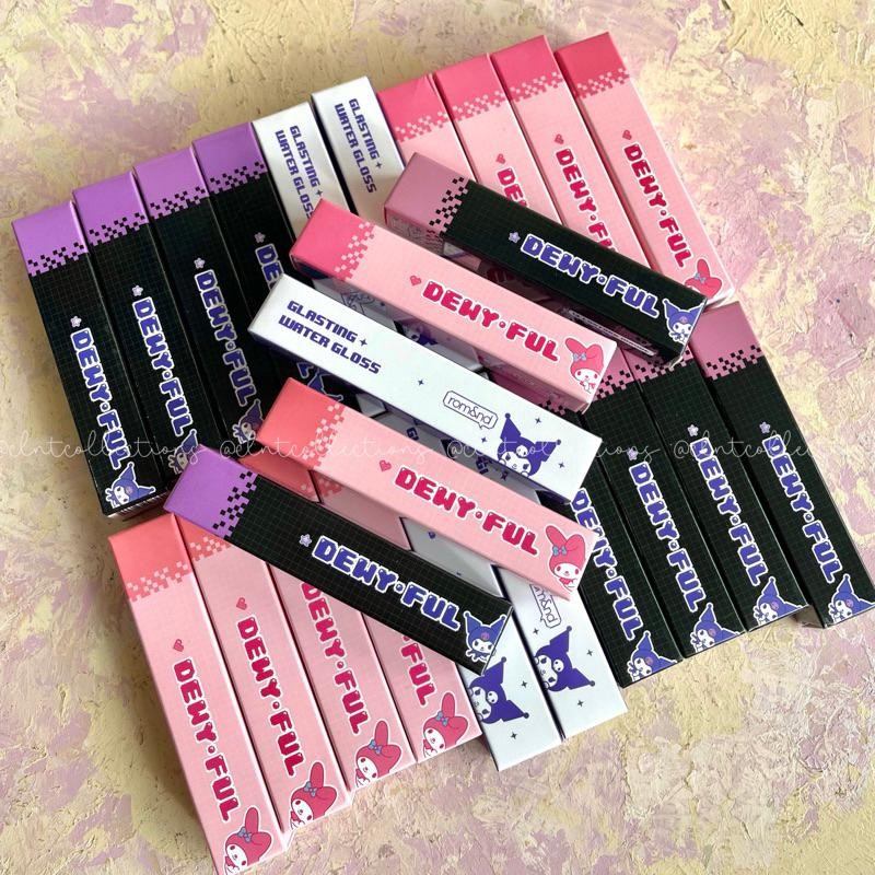 [Ready Stock] Romand X Sanrio Kuromi & My Melody - Dewyful Water Tint / Liptint / Lip Gloss (13 - Cu