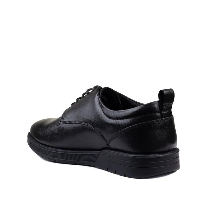 RS Prabu - Nadim Black Buffalo Sepatu Kulit Derby Pria Hitam Shoes