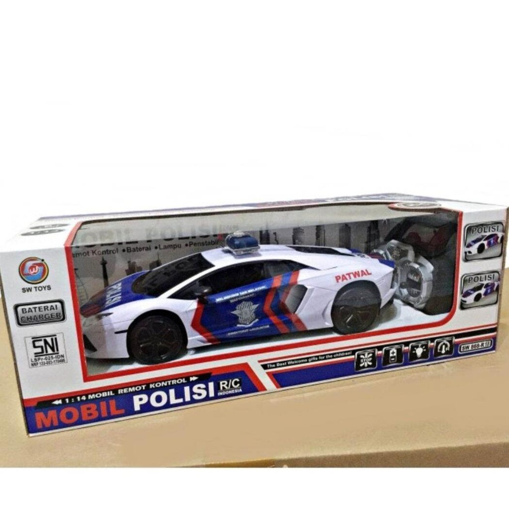 Mainan Mobil Remote Kontrol RC Police Car Ukuran Besar| Mobil Remote Control Polisi Indonesia | SNI