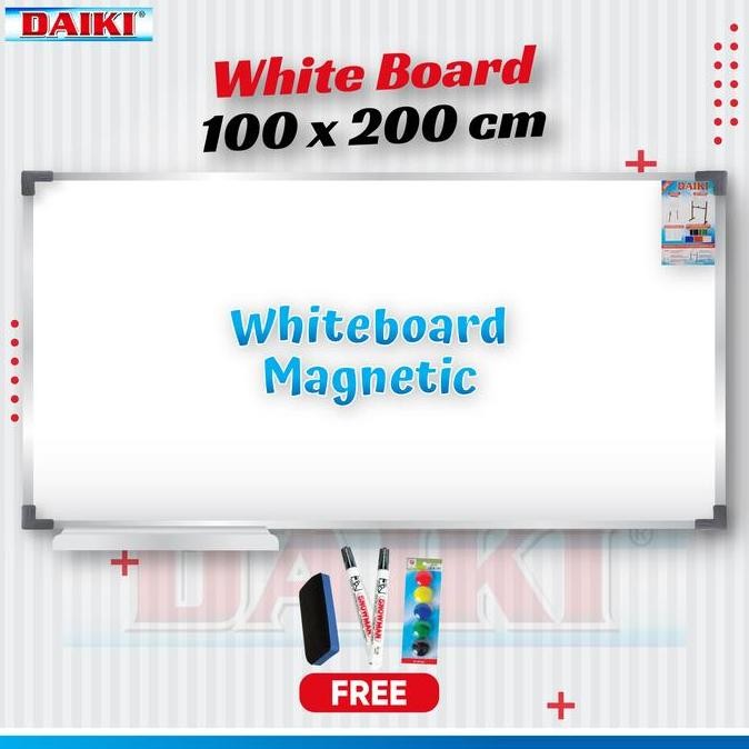 

Whiteboard DAIKI Magnetic uk 100x200 Cm murah