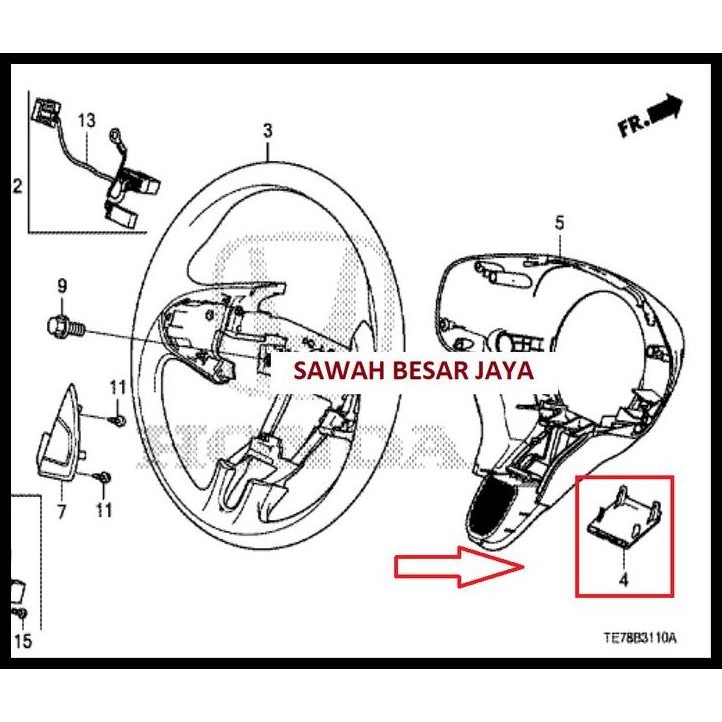 GRATIS ONGKIR CAP BODY COVER - PLASTIK PENUTUP TUTUP BAWAH STEER STIR HONDA BRIO . MOBILIO . BRV 201