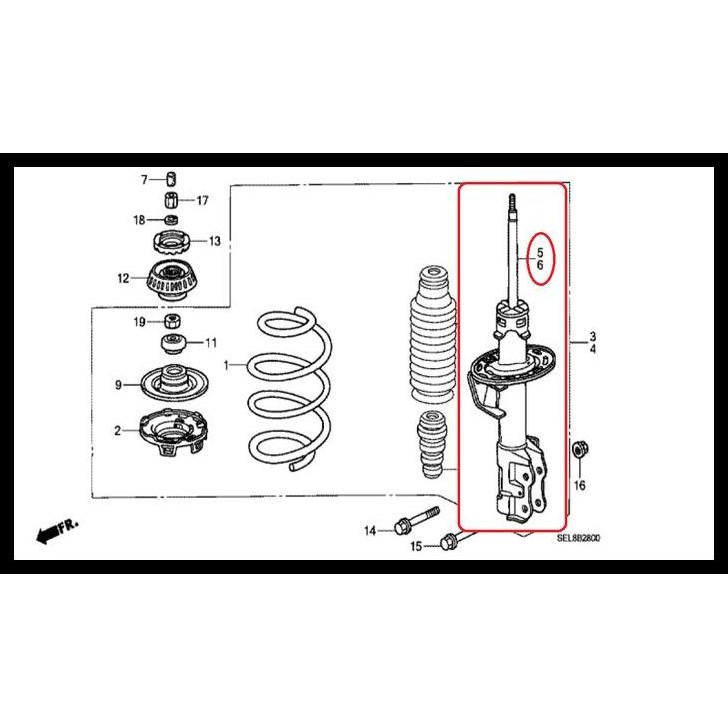 BEST DEAL SHOCK DEPAN SHOCK CITY GD8 DAN JAZZ GD3 2003-2008 ORIGINAL 