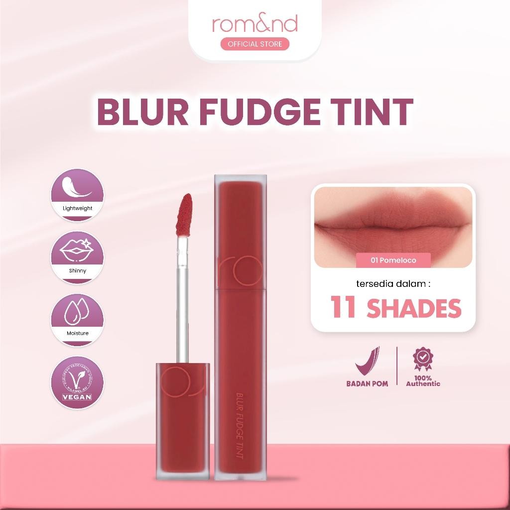 Romand - Blur Fudge Tint 5Gr [Lip Cream Korea - Moisturize Velvet Finish] Terlaris Best Quality 100%