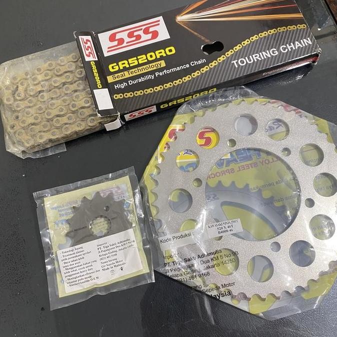 GEAR SET NINJA 250 FI / NINJA 250 KARBU RANTAI 520 ORING