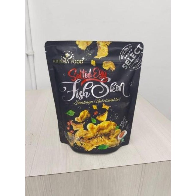 

NEW Krisma Food Salted Egg Fish Skin 100 gr Keripik Kulit Ikan Telur Asin