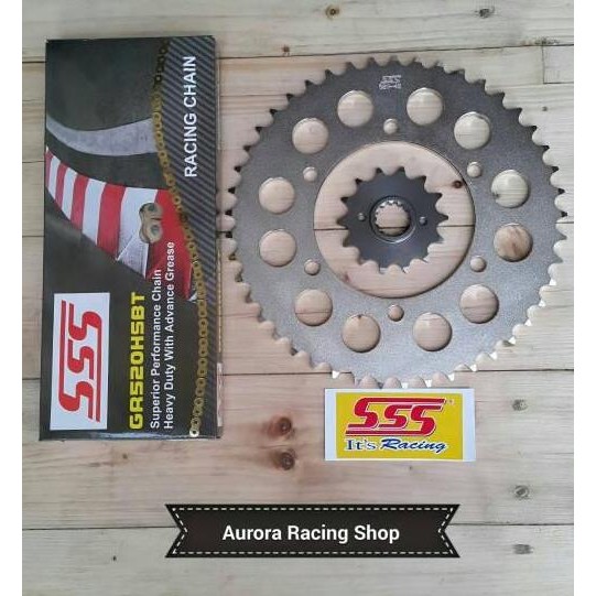 Gear Set SSS 520 Ninja 250 Karbu - Ninja 250 Fi - Z 250 & Rantai HSBT