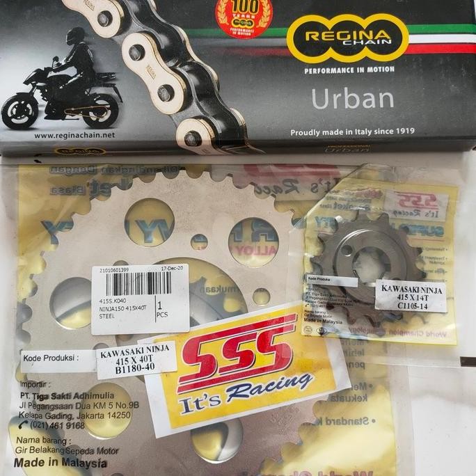 Gir sss 415 Rantai Regina 415 ORO Kawasaki Ninja R RR