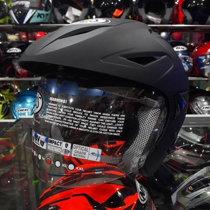 TERMURAH - Helm MDS Protector Solid Black Doff