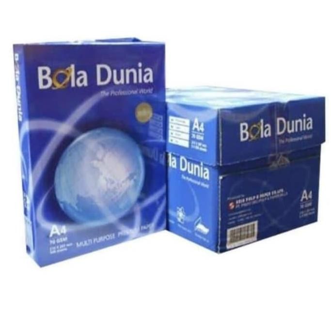 

Kertas bola dunia a4 70 gr kertas/1 Box : 5im Gosend Grab Max : 2 Box