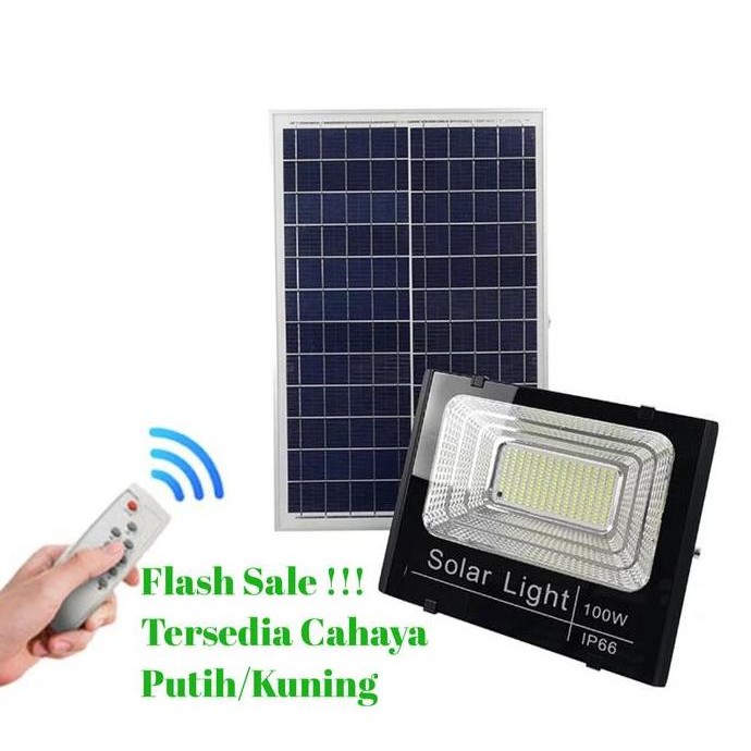Lampu Sorot Solar Cell 100 Watt Lampu Taman Solar Cell 100W murah