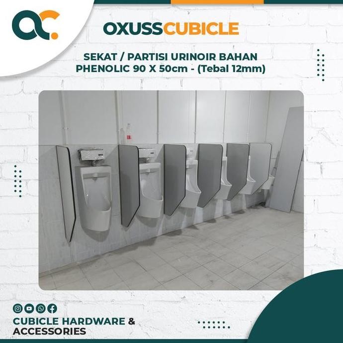 Partisi Urinoir Pembatas Urinal Phenolic Board (500X900X12Mm)
