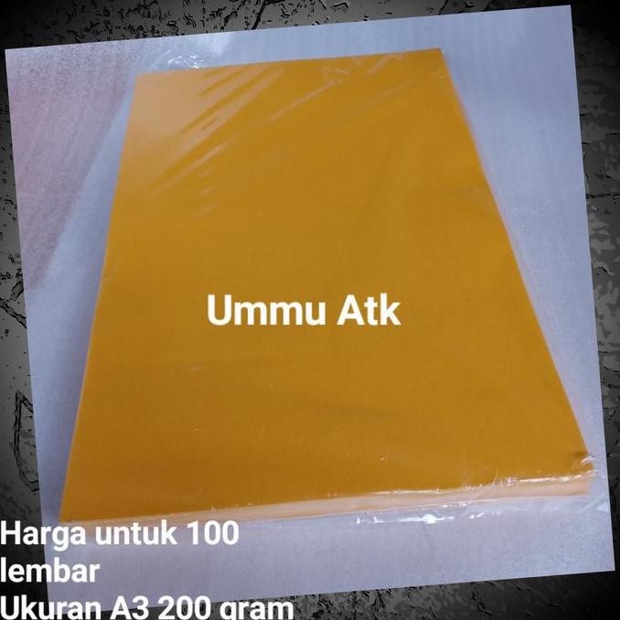 

TERBARU - Kertas cover jilid bufalo A3 200 gram warna kuning