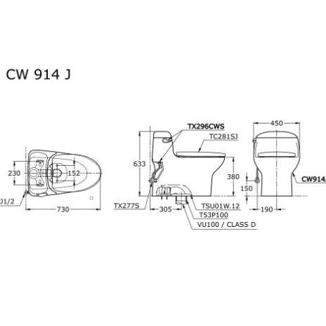 Closet Duduk Toto Cw914J / Cw914J / Cw 914J / Cw914J