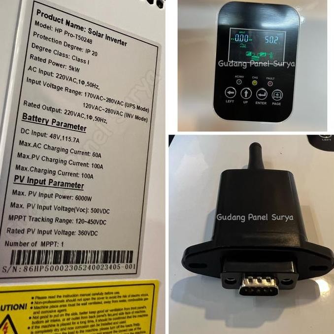 Hybrid Inverter Hp Pro-T Solar Inverter XD 5KW 48V 5000W 48v murah
