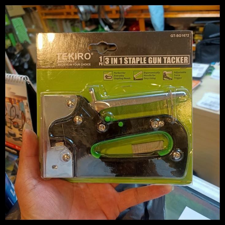 

TERMURAH TEKIRO STAPLES GUN TACKER 3 IN 1 - 6 - 14 MM STAPLE JOK TEMBAK HEKTER !!!
