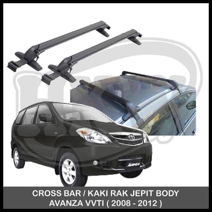 TERBARU CROSS BAR / KAKI RAK MODEL JEPIT BODY (TANPA ROOF RAIL ) AVANZA /XENIA 