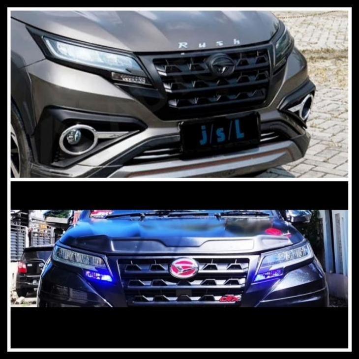 TERBARU GRILL DEPAN TRD MOBIL ALL NEW RUSH /TERIOS 2018 2022 GRILL COVER BLACK 
