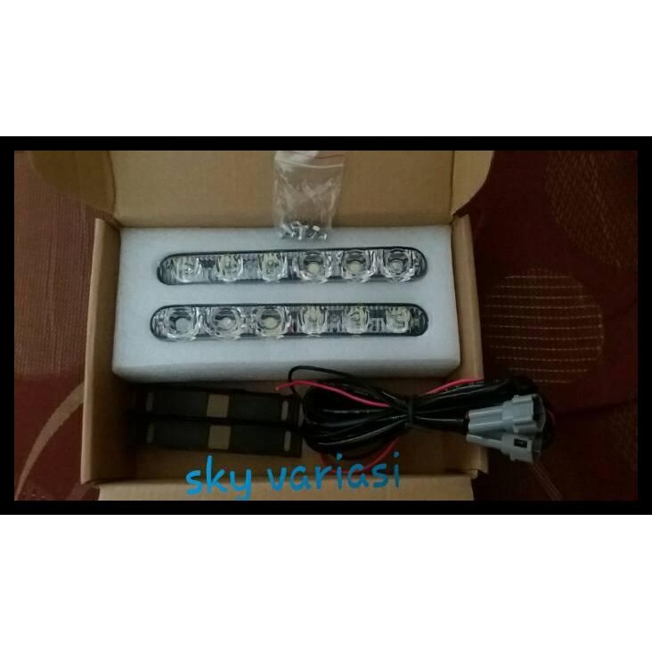 TERMURAH LAMPU LED DRL 6 TITIK MOBIL FREED 