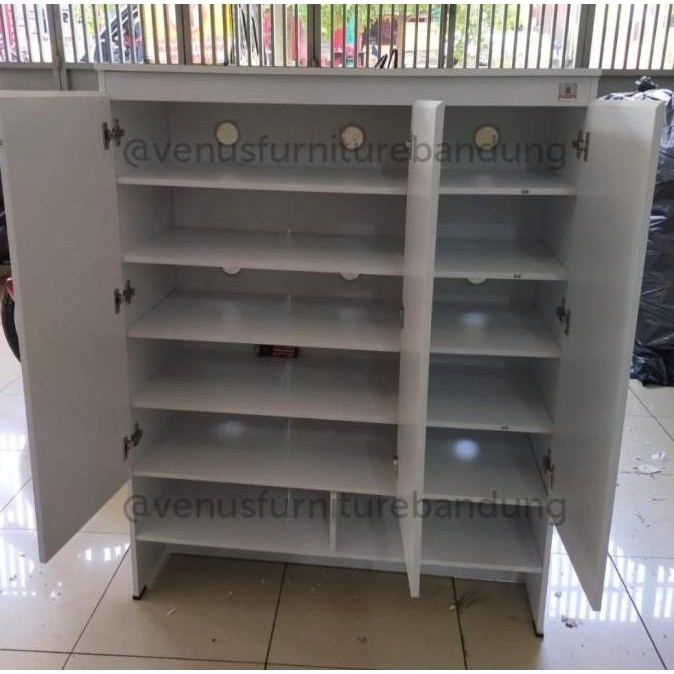 new  Lemari Rak Sepatu tertutup putih minimalis kapasitas besar LUAR BANDUNG