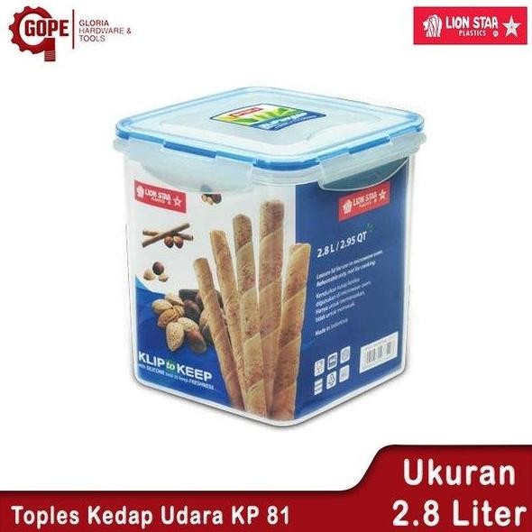 new  Toples Kedap Udara Klip To Keep 2203 2,8 Liter Lion Star KP 81 Plastik Silikon Minyak toples  k