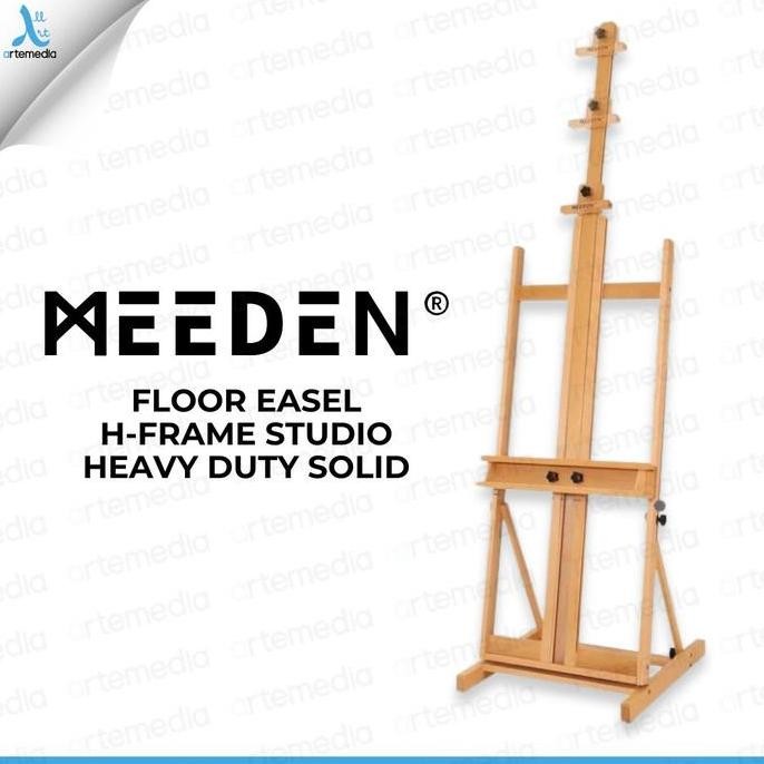 

Meeden Floor Easel H-Frame Studio Heavy Duty Solid Wood Stand Lukis
