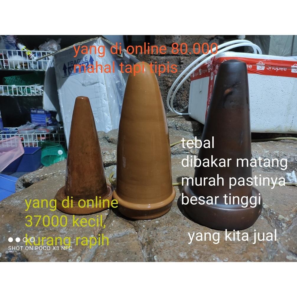 rumah telur ikan bahan tanah liat corong discus cone untuk telur ikan discus jumbo murah rapih manfi