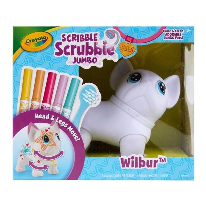

Crayola Scribble Scrubbie Jumbo Pets Big Wilbur 5Ct (1 Pet + 5 Markers + 1 Brush)