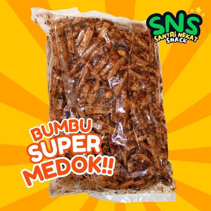 

Sns - 1 Kg Basreng Stik Bastik Viral Pedas Daun Jeruk & Original Homemade Food Snack Goreng Makanan Cod Cemilan