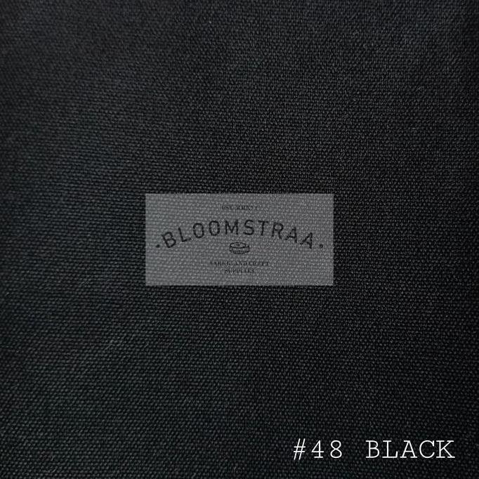 Bahan Kanvas Polos Tebal Hitam #48 Canvas Fabric Kain Kanvas Meteran