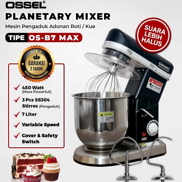 OSSEL PLANETARY MIXER 7 LITER MIXER ROTI B-7 MIKSER ADONAN ROTI OSSEL DiM