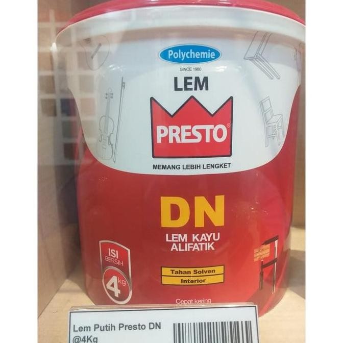 Lem Putih Presto Dn 4Kg / Lem Kayu / Lem Aliphatic