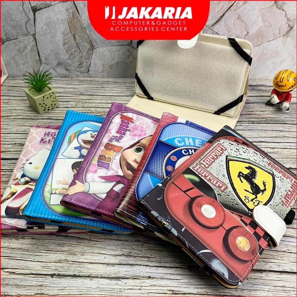 Case Tablet 7 Inch Casing Tablet 8 Inch Dompet Cover Tablet Motif Gambar Anak Lucu 7-8 Inch Universa