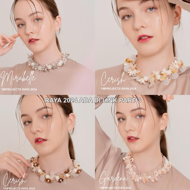 YM READY STOCK PREMIUM CRYSTAL BEADS NECKLACE - KALUNG HIJAB DAILY FASHION HANDMADE BY YMPROJECTS CH