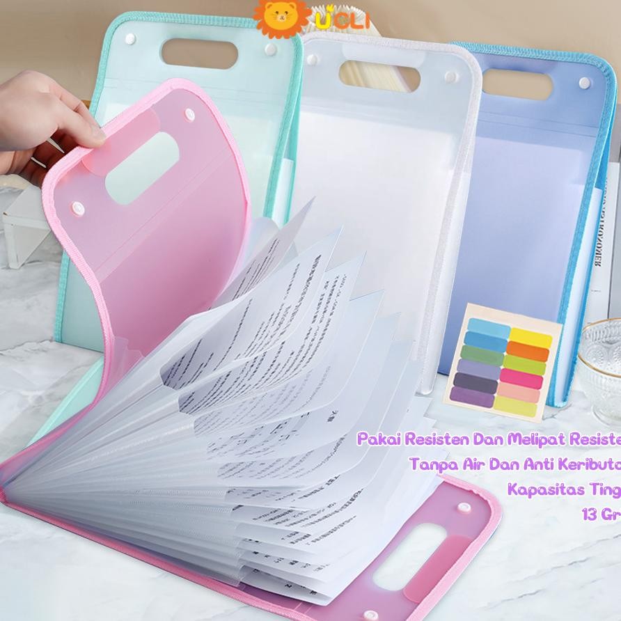 

Ucli Tas File Handle 13 Sekat A4 Folder Map File Clear Holder Tas Dokumen