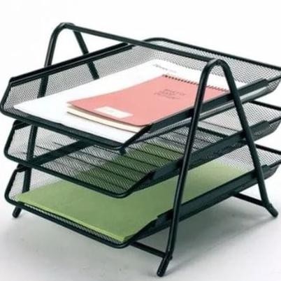 

Rak Dokumen Kertas Besi Logam 3 Susun Elevated Tray 3 Tingkat