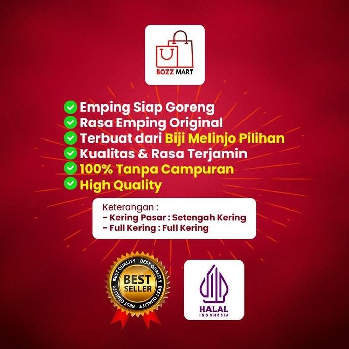 

Emping Melinjo 1 Kg Tanpa Sortir Asli Kebumen - Makanan Ringan, Food Snack Cemilan Keripik, Kripik Goreng Crispy