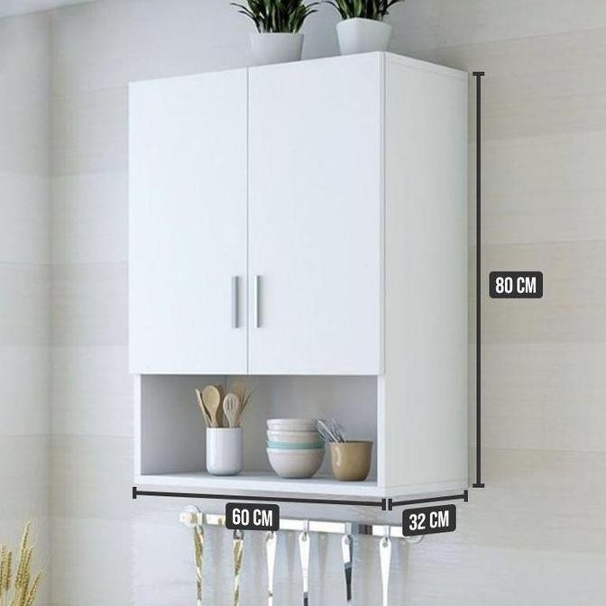 Lemari Dinding Dapur / Kitchen Set 2 Pintu Minimalis / Rak Atas Dapur