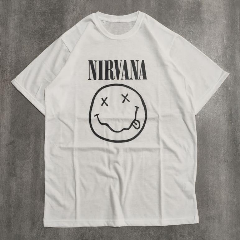 Promo Kaos Nirvana Logo Smile Kaos Band Nirvana