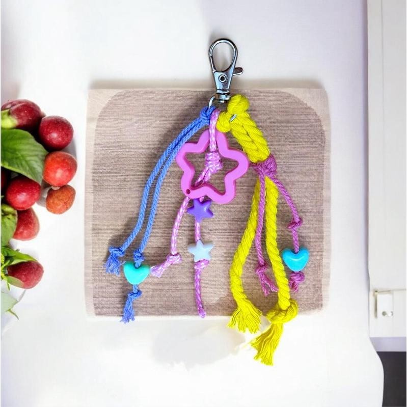 Gantungan Tas Sekolah Estetik / Bag Charm Tali Rajut