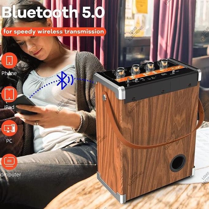 Speaker Portable Aktif Yamada Ymd-69Bt + 2 Mic Wireless Karaoke Tws