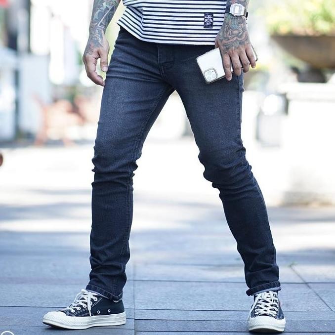 

Celana Jeans Pria Skinny Stretch Model Pensil | Denim Slim Fit Cowok