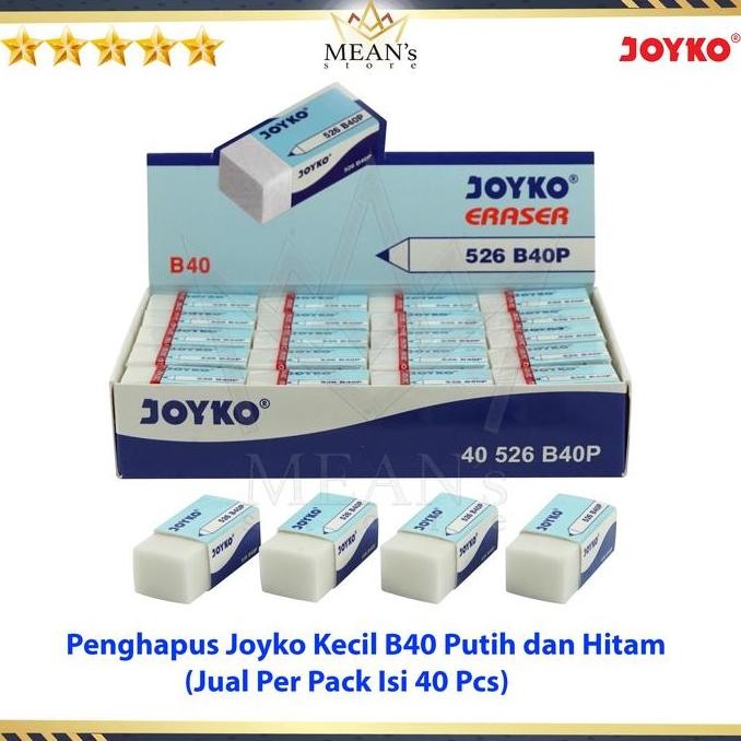 

Penghapus Pensil Joyko B40P B40BL Isi 40 Pcs / Per Pak - Putih & Hitam