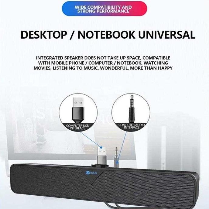 Lenovo Lecoo Soundbar Ds102 - Active Speaker Dynamic Wired Version