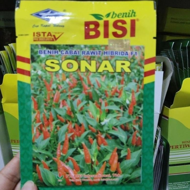 Ter-46 Benih Cabe Sonar F1 10 Gram Cabai Rawit Hijau Hibrida Dari Kapal Terbang Bisi Cabe Sonar 10Gr