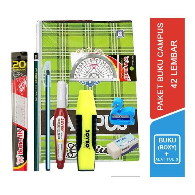 

Paket Alat Tulis Sekolah SMP SMA SMK + Buku Campus B5 + Pulpen Rautan Pensil