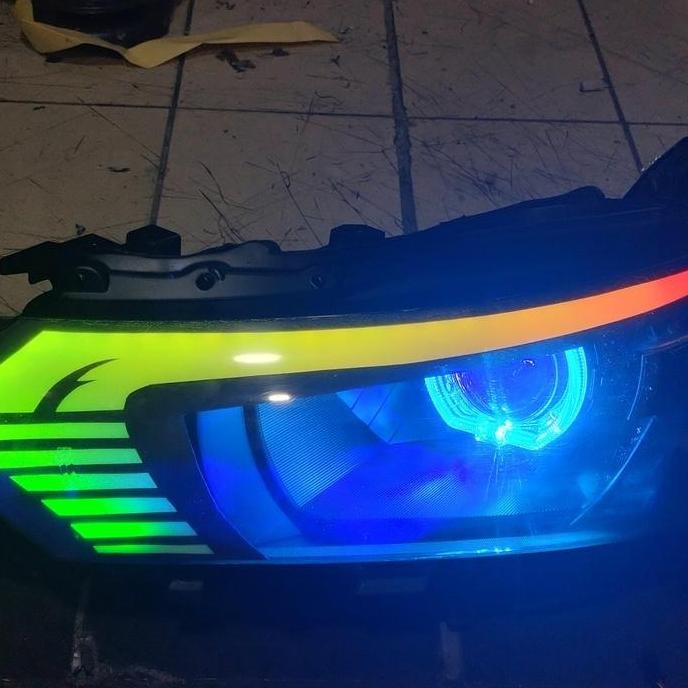 headlamp lampu custom Vios /limo gen 3 full alis RGB biled ring BMW
