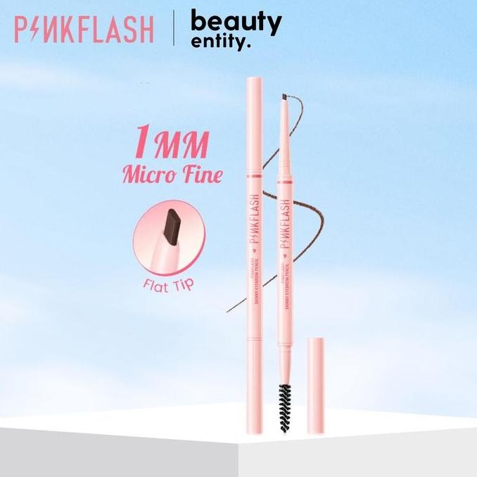 

PINKFLASH Micro Fine Eyebrow Pencil Ujung Datar Smooth 1mm Pensil Alis PFE25