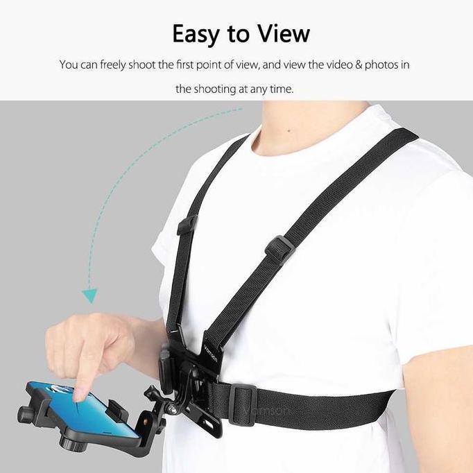 Body Chest Strap Camera Hp Motovlog Dudukan Di Dada Holder/Magnetik