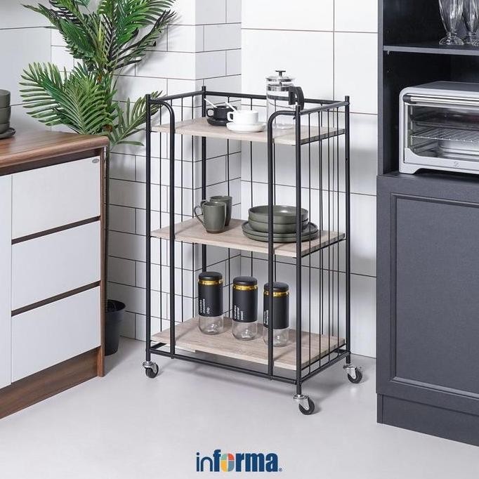 Informa - Troli Dapur - Levi Rak Troli Dapur 3 Tingkat